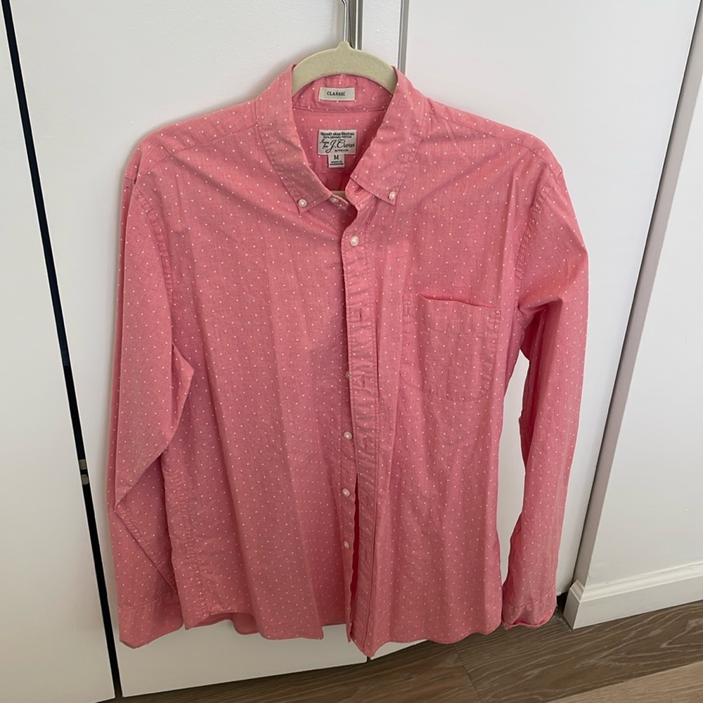[J.Crew] men’s polka dot button down